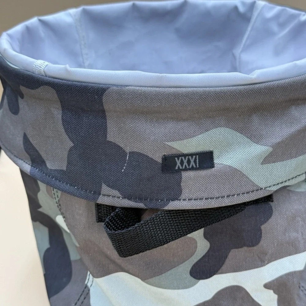 Thirty-One Collapsible Round Utility Tote Camouflage 31 Bags Storage Bin